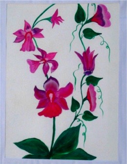 fleur sous verre
